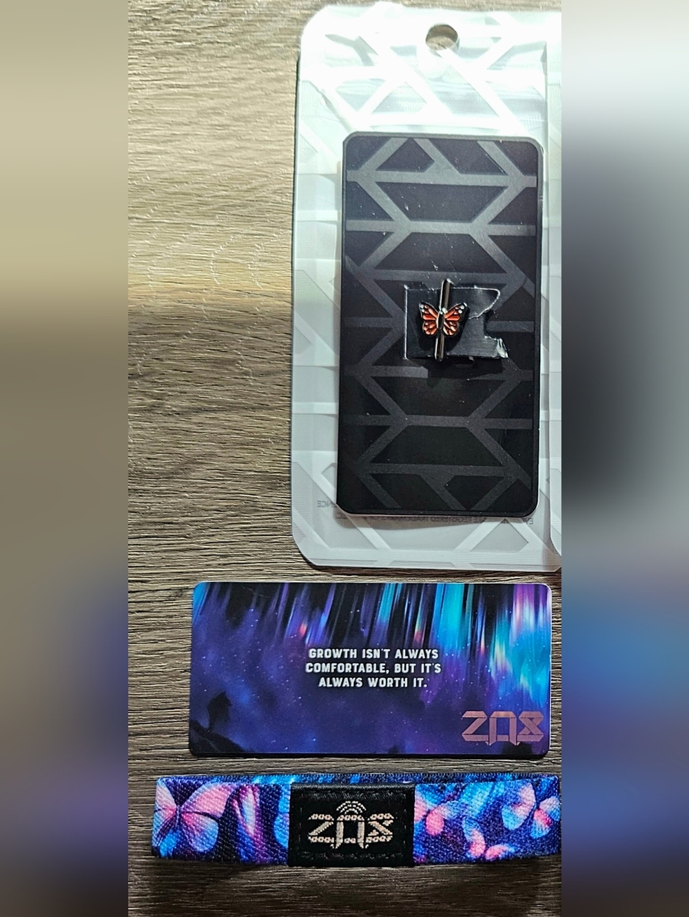 ZOX "CHANGE IS BEAUTIFUL" #478 SOLD OUT interactive butterfly vintage wristband - Picture 2 of 2